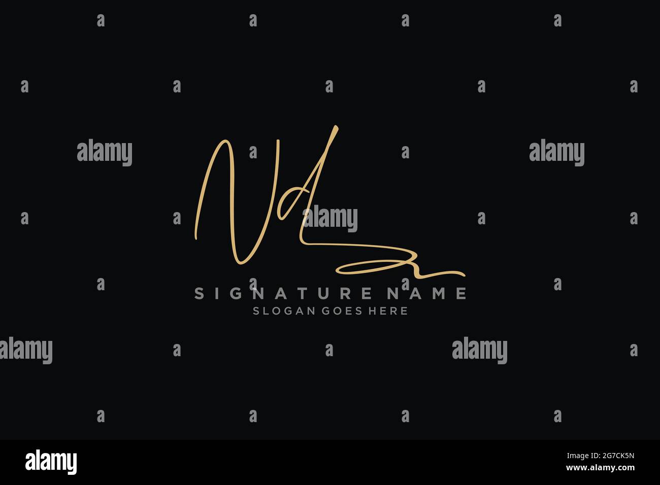 ND Letter Signature Logo Template elegant design logo Sign Symbol template vector icon Stock Vector