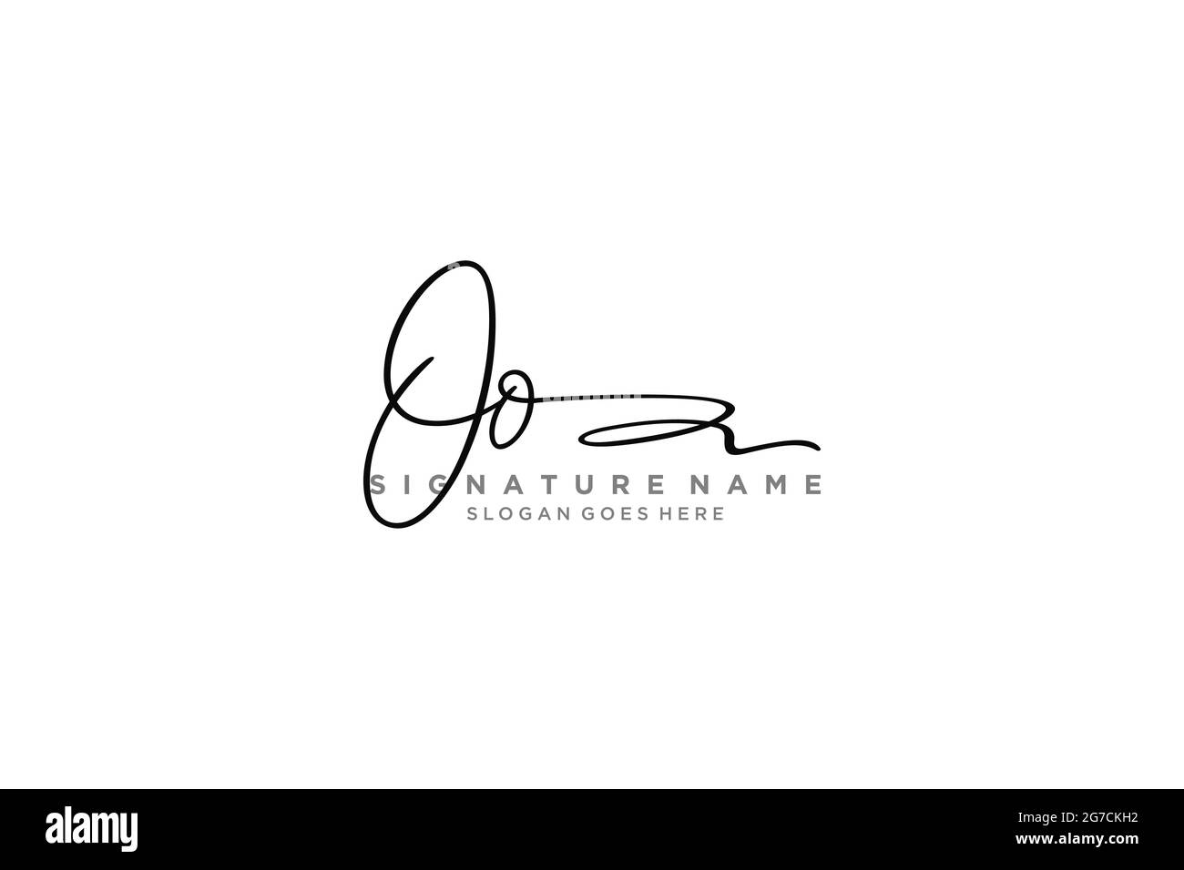 OO Letter Signature Logo Template elegant design logo Sign Symbol template vector icon Stock Vector