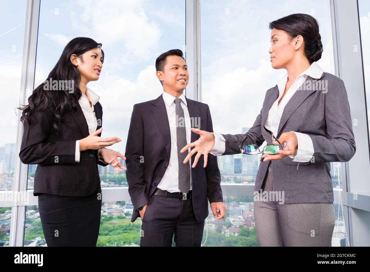 Asian business team meeting Stock Photo