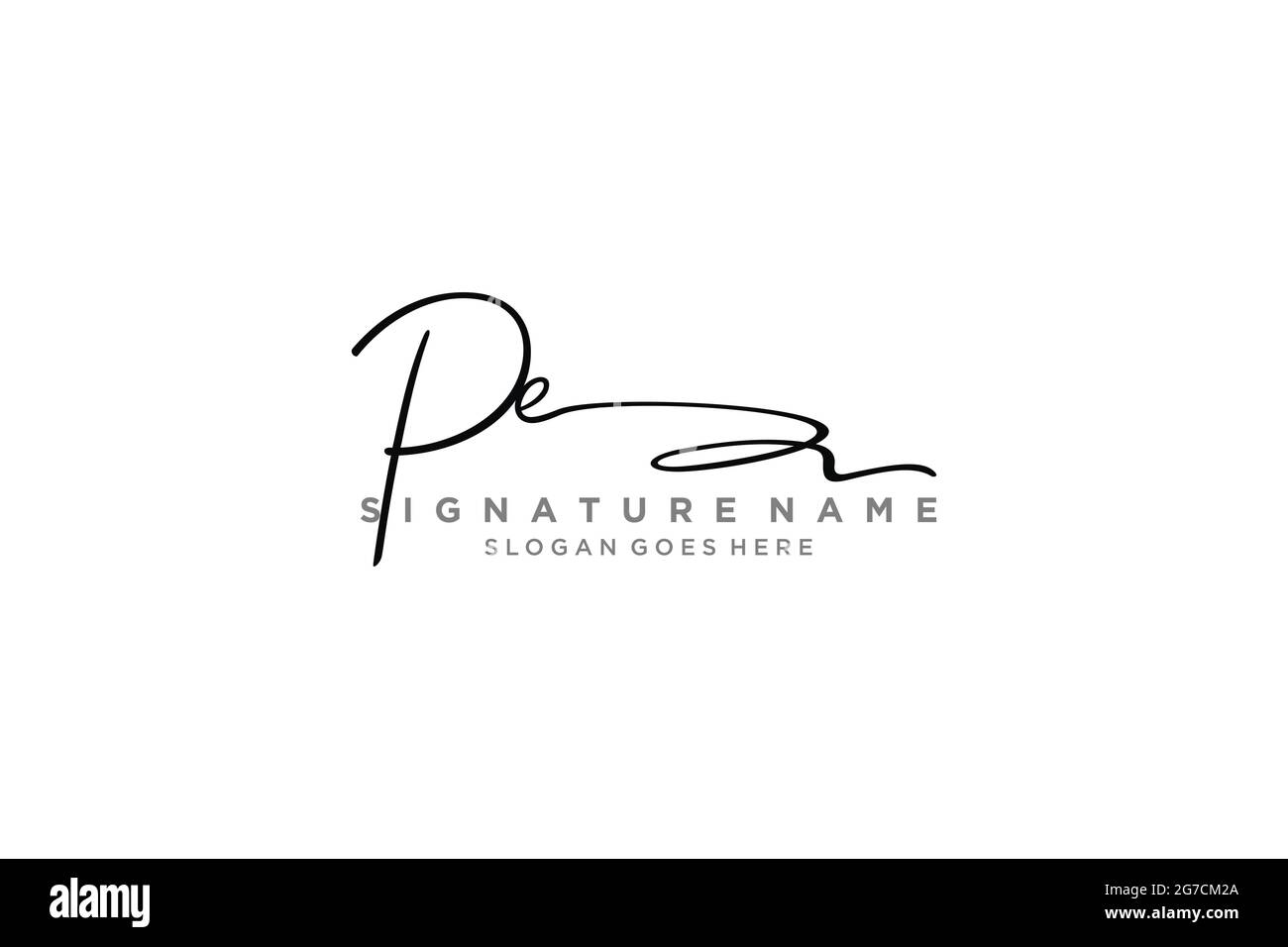 PE Letter Signature Logo Template elegant design logo Sign Symbol