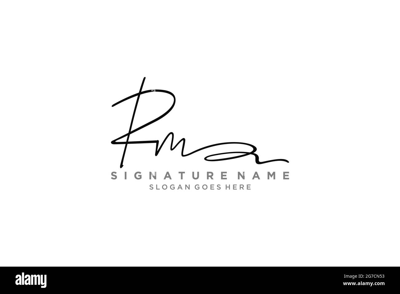 RM Letter Signature Logo Template elegant design logo Sign Symbol template vector icon Stock Vector