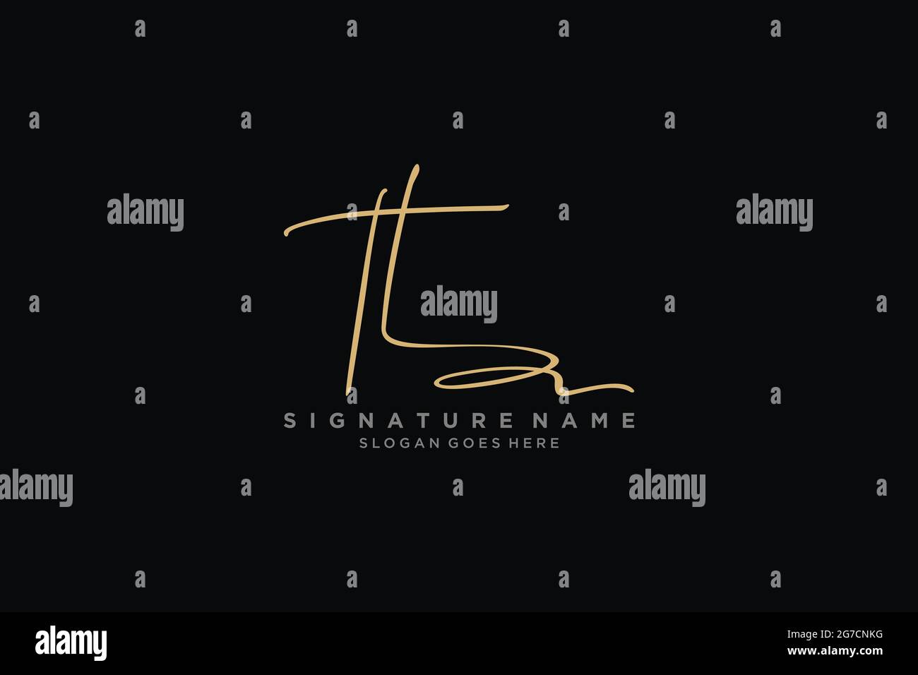 TL Letter Signature Logo Template elegant design logo Sign Symbol template vector icon Stock Vector