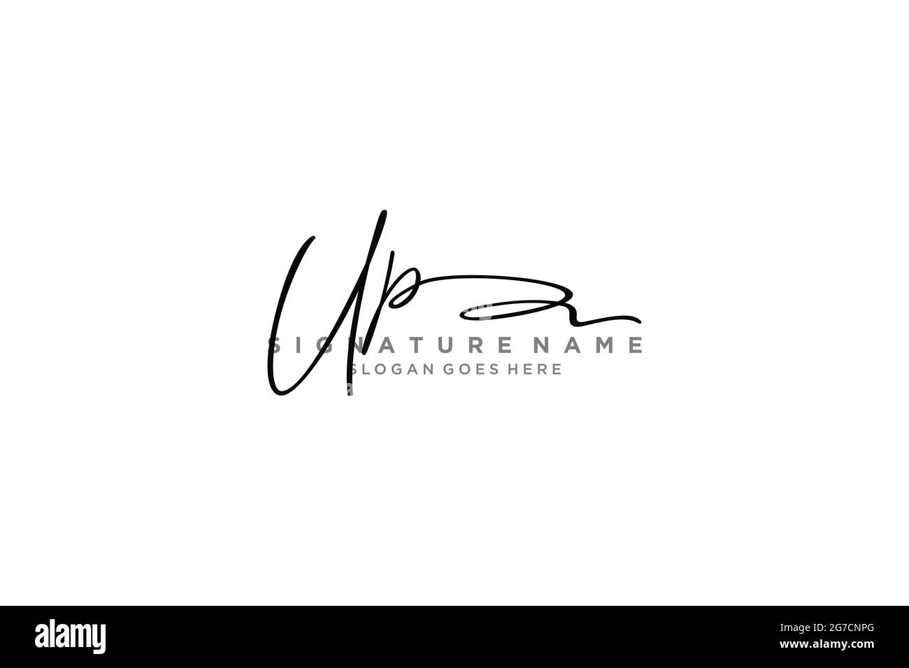 UP Letter Signature Logo Template elegant design logo Sign Symbol