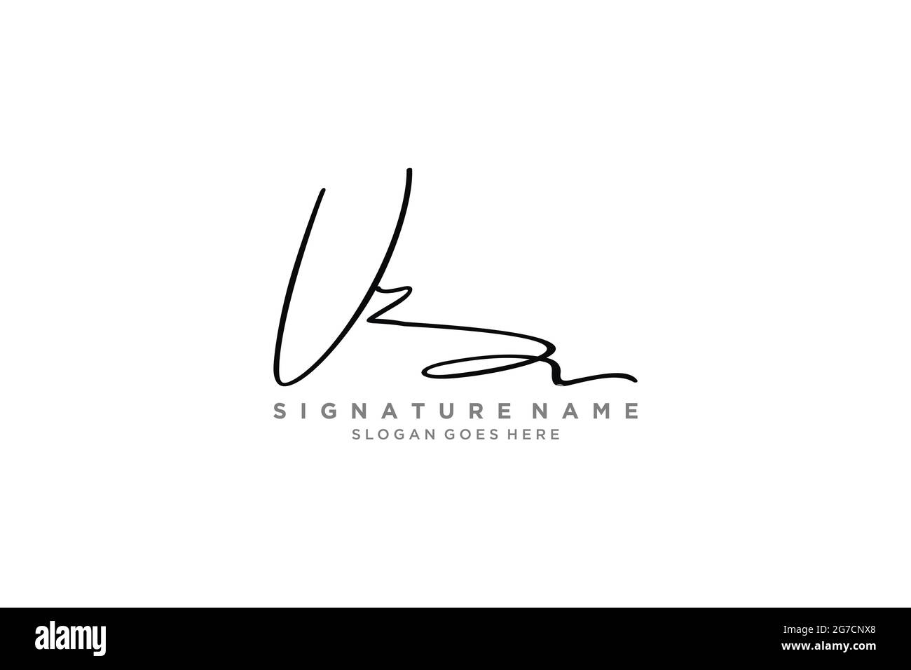 VZ Letter Signature Logo Template elegant design logo Sign Symbol