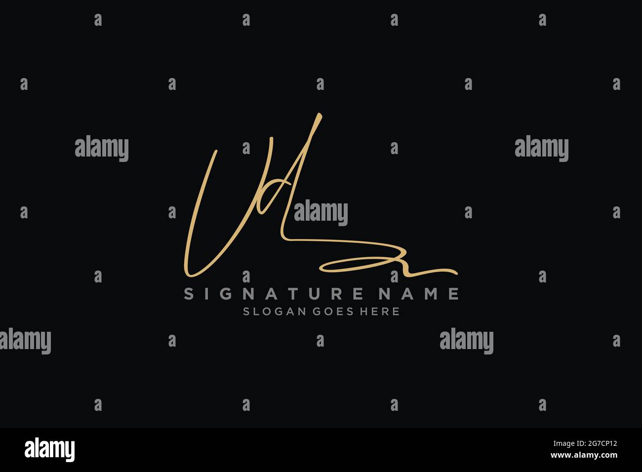 VD Letter Signature Logo Template elegant design logo Sign Symbol template vector icon Stock Vector