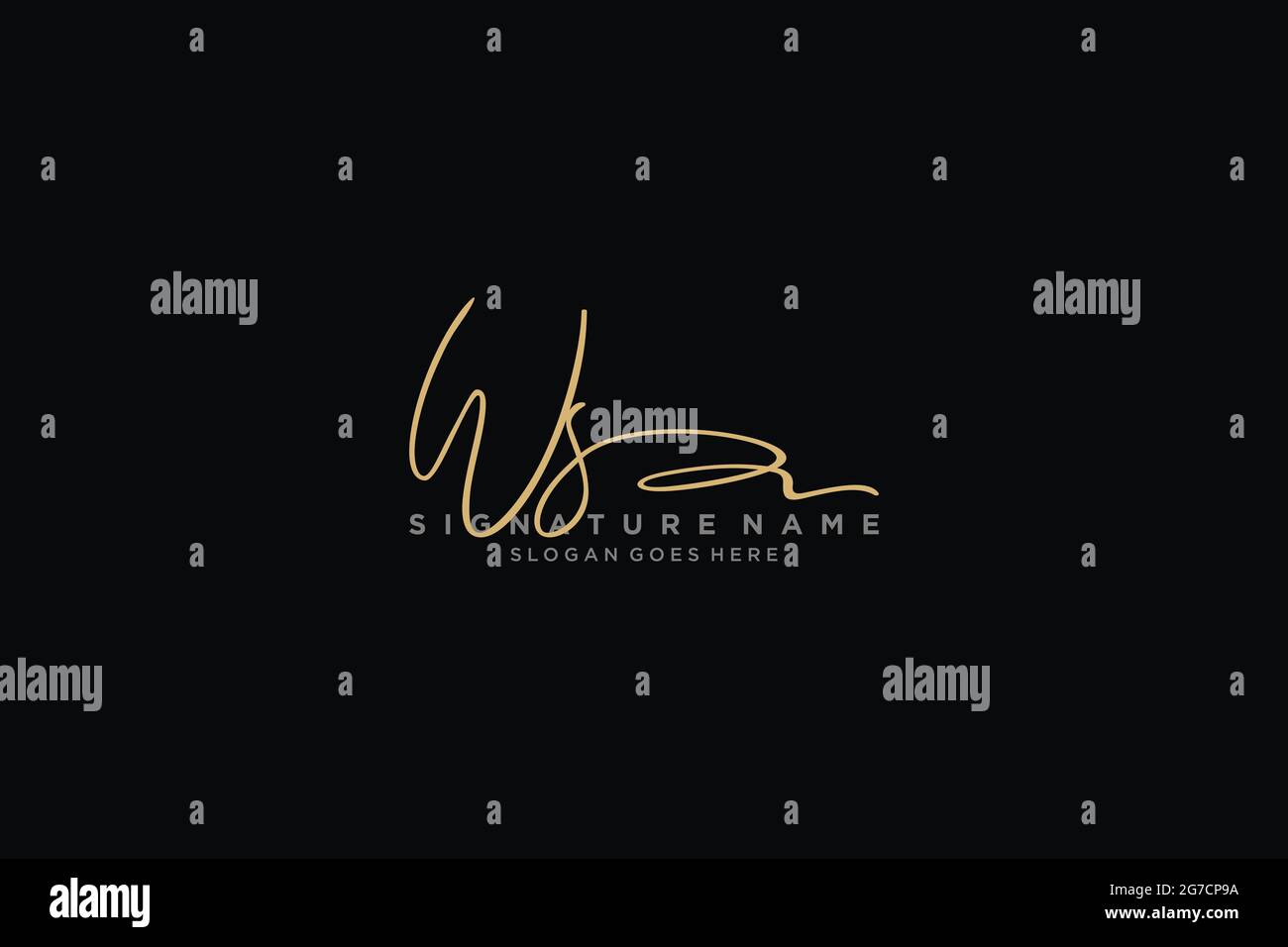 WS Letter Signature Logo Template elegant design logo Sign Symbol ...