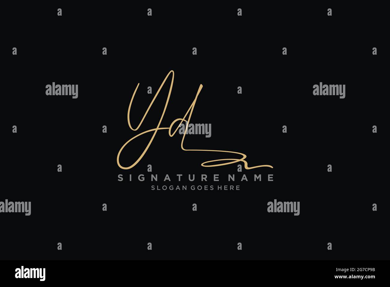 YD Letter Signature Logo Template elegant design logo Sign Symbol template vector icon Stock Vector