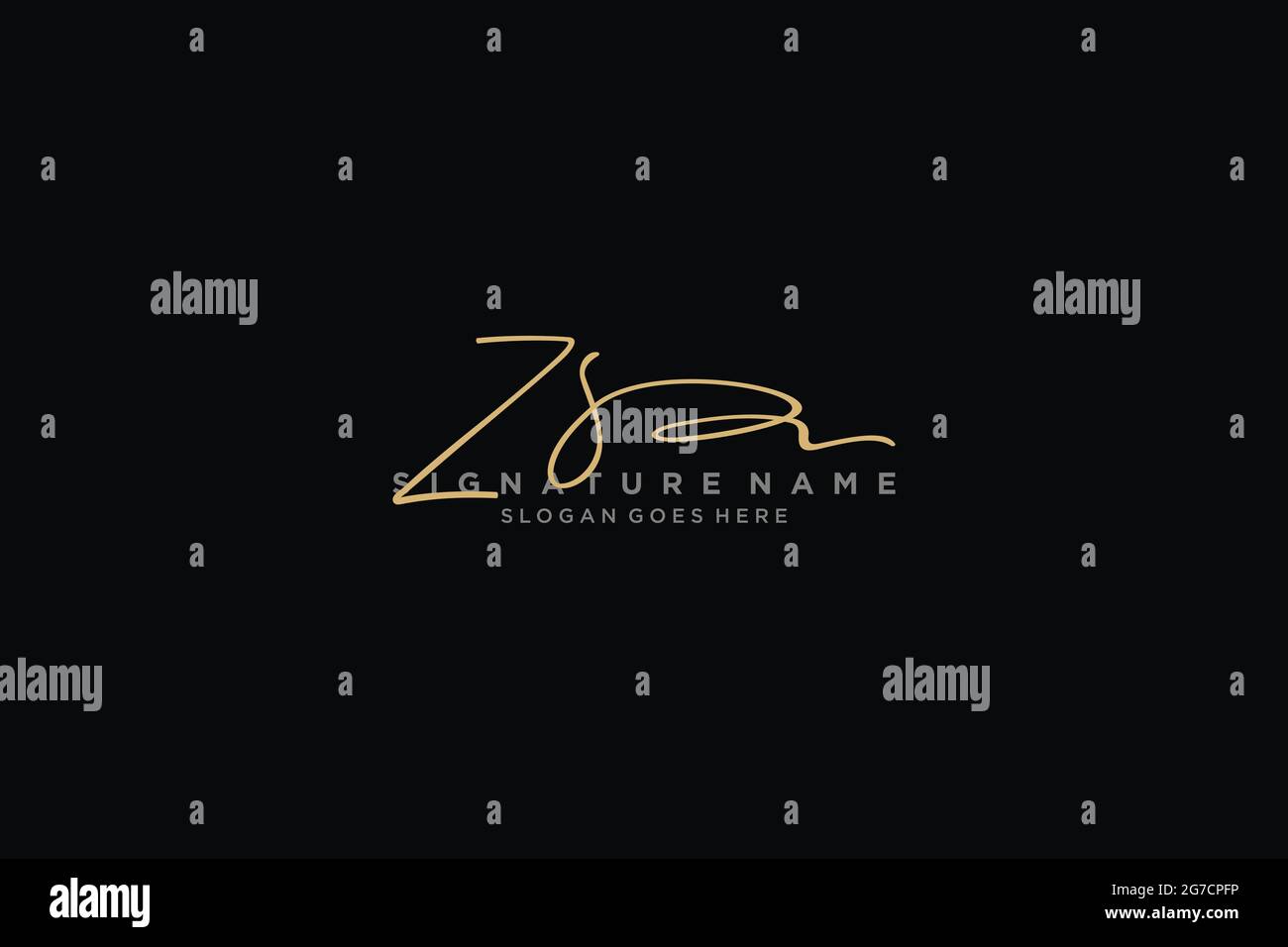 ZS Letter Signature Logo Template elegant design logo Sign Symbol ...