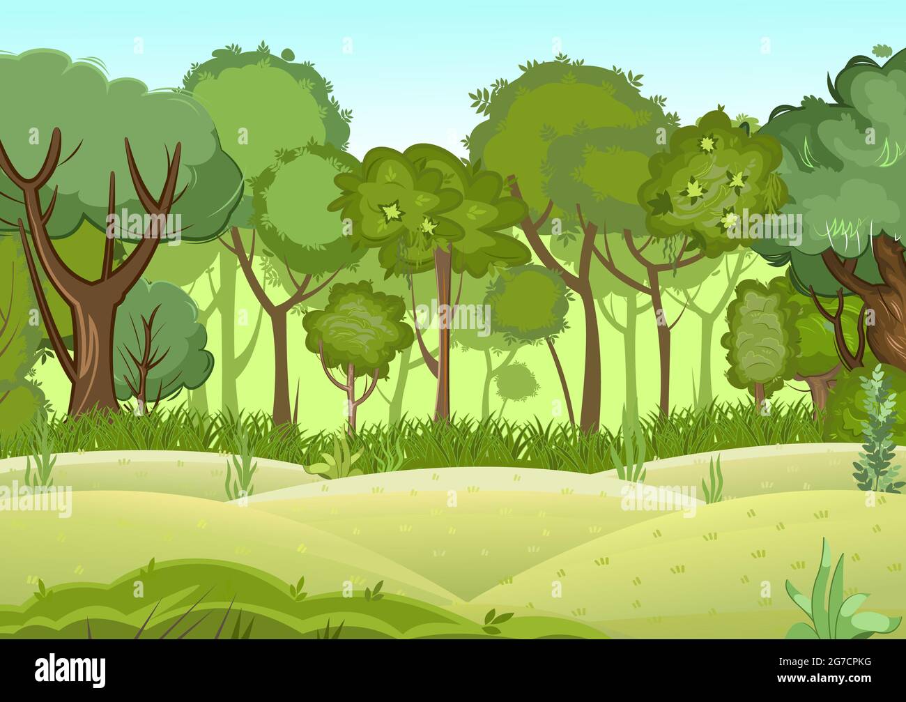 Illustration cartoon forest jungle wood hi-res stock photography