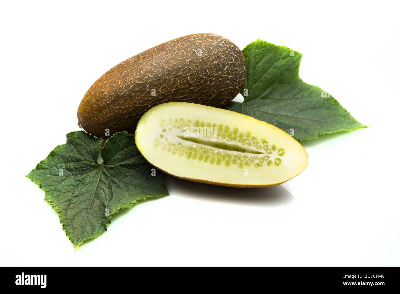 Kaiser Alexander cucumber isolated on white background Stock Photo