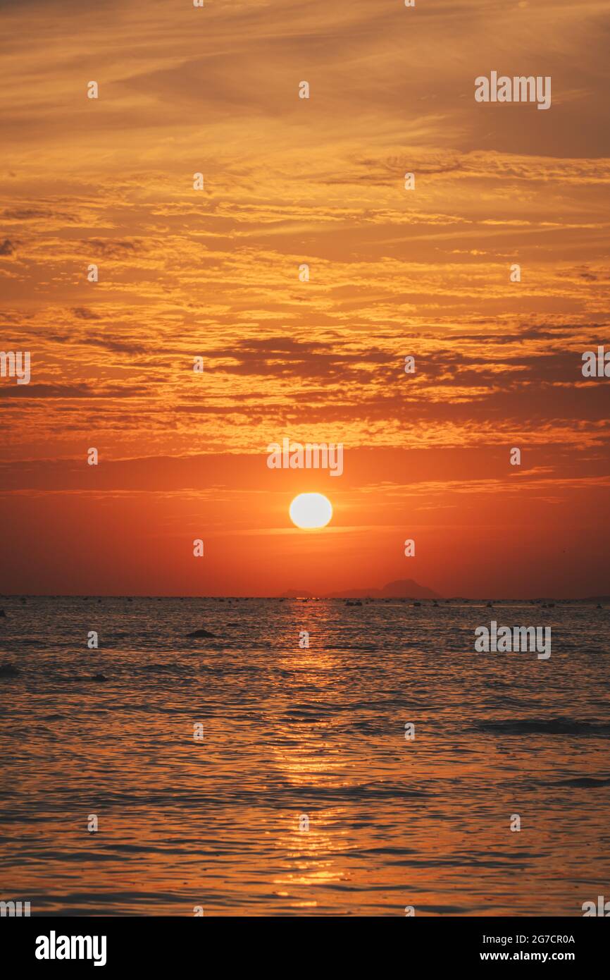 Beautiful view beach orange color hi-res stock photography and images ...