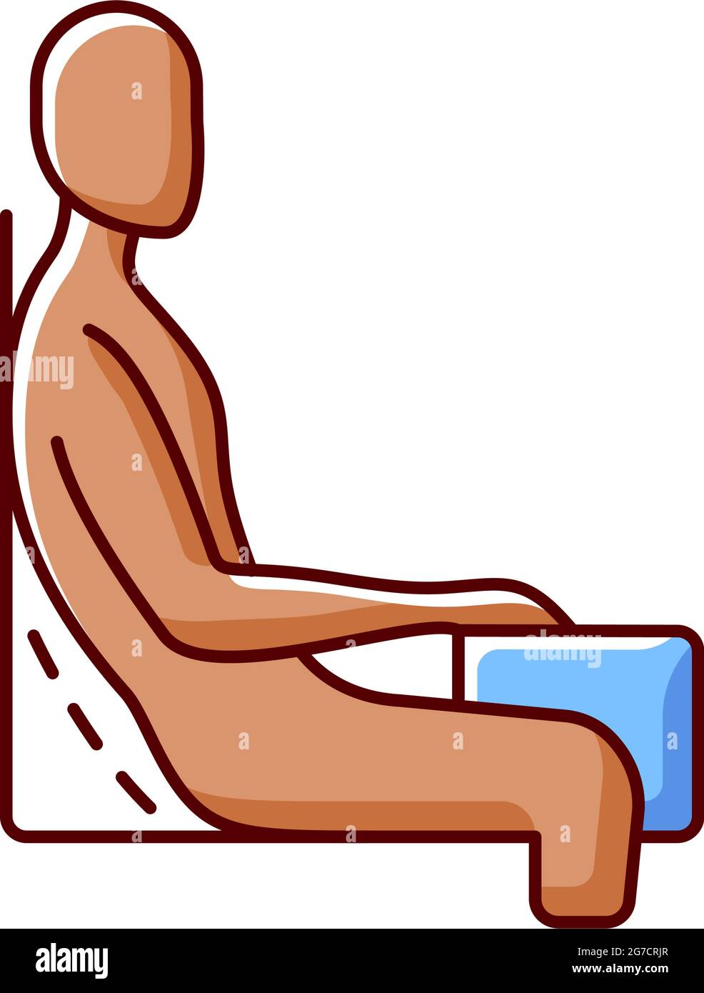 Bad sitting habit RGB color icon Stock Vector Image & Art - Alamy