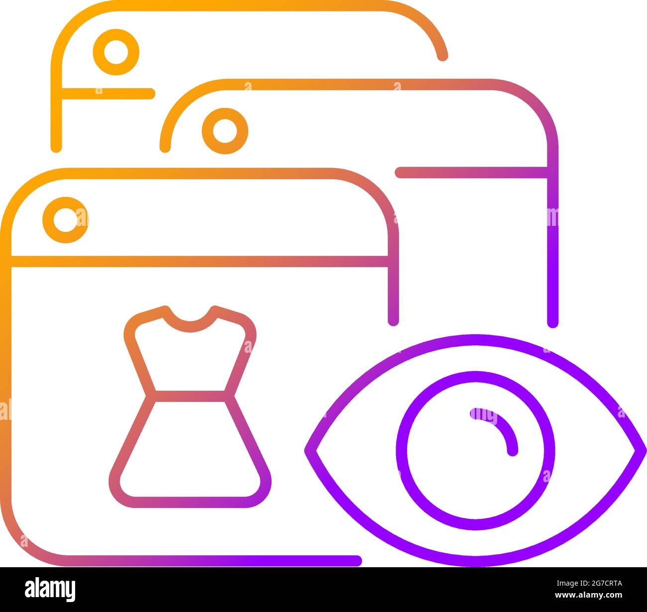 Online behavioral tracking gradient linear vector icon Stock Vector
