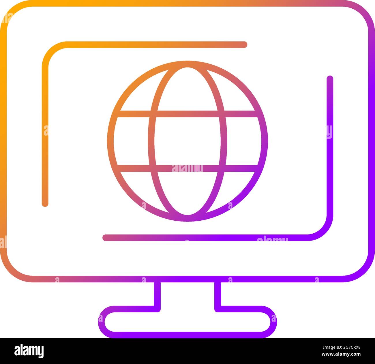 Cyberspace gradient linear vector icon Stock Vector