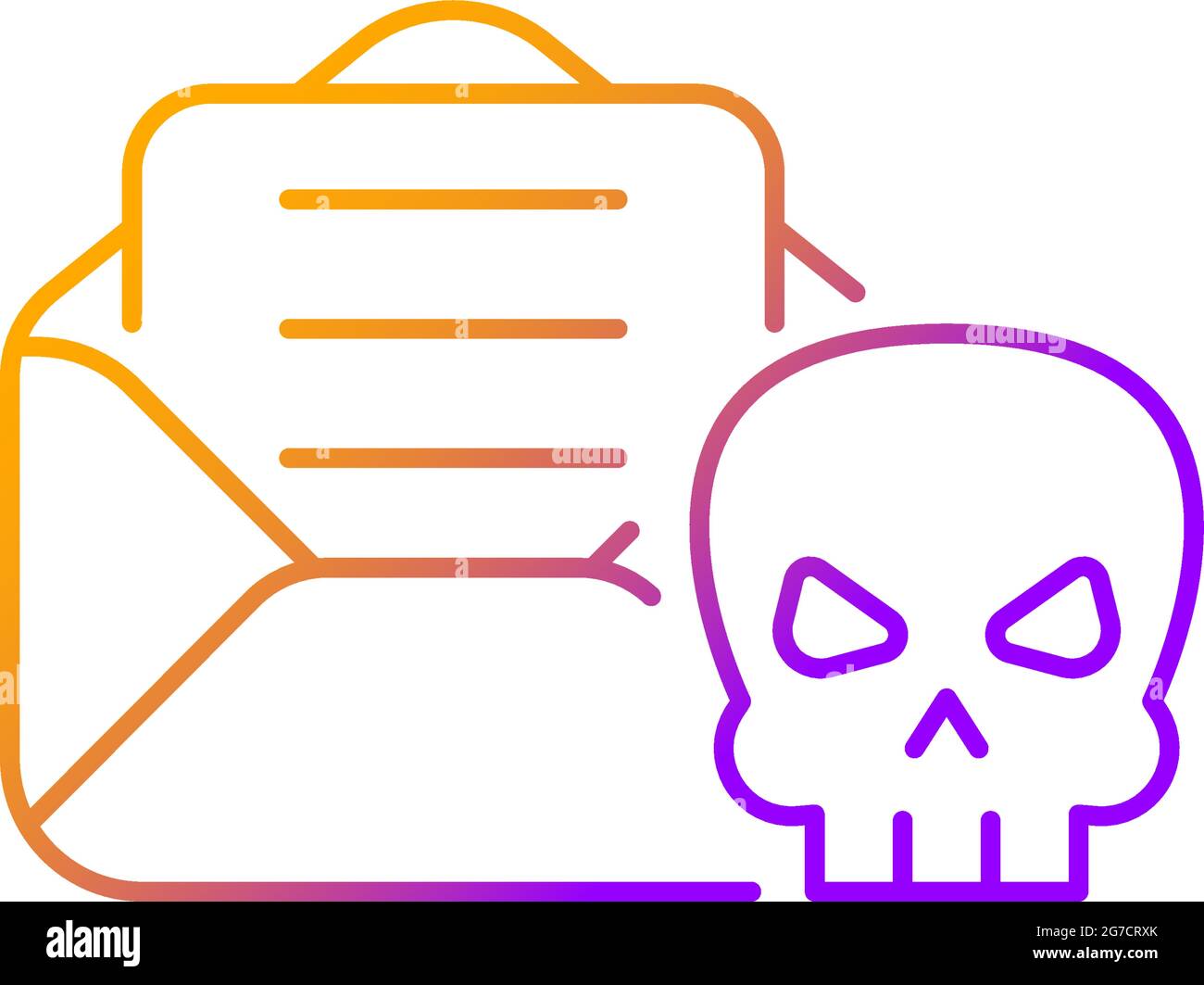 Email phishing gradient linear vector icon Stock Vector