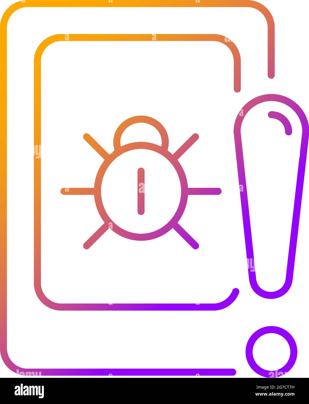 Cell phone bugging gradient linear vector icon Stock Vector