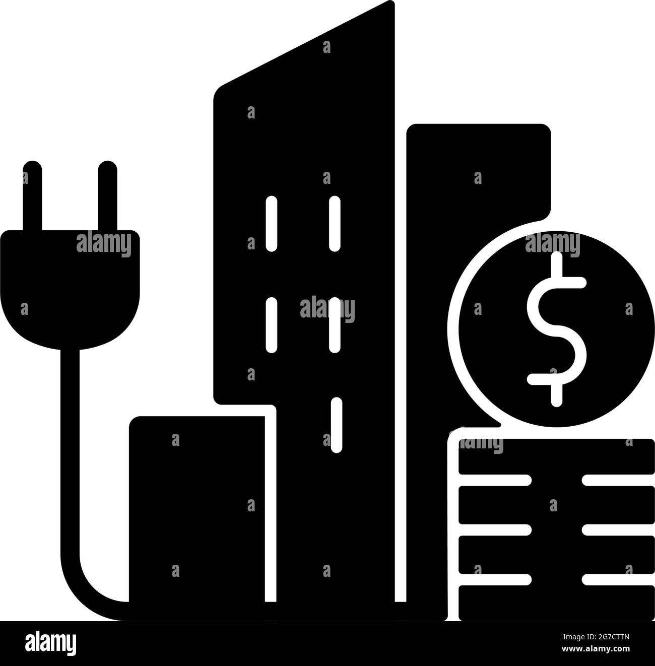 Urban energy price black glyph icon Stock Vector Image & Art - Alamy