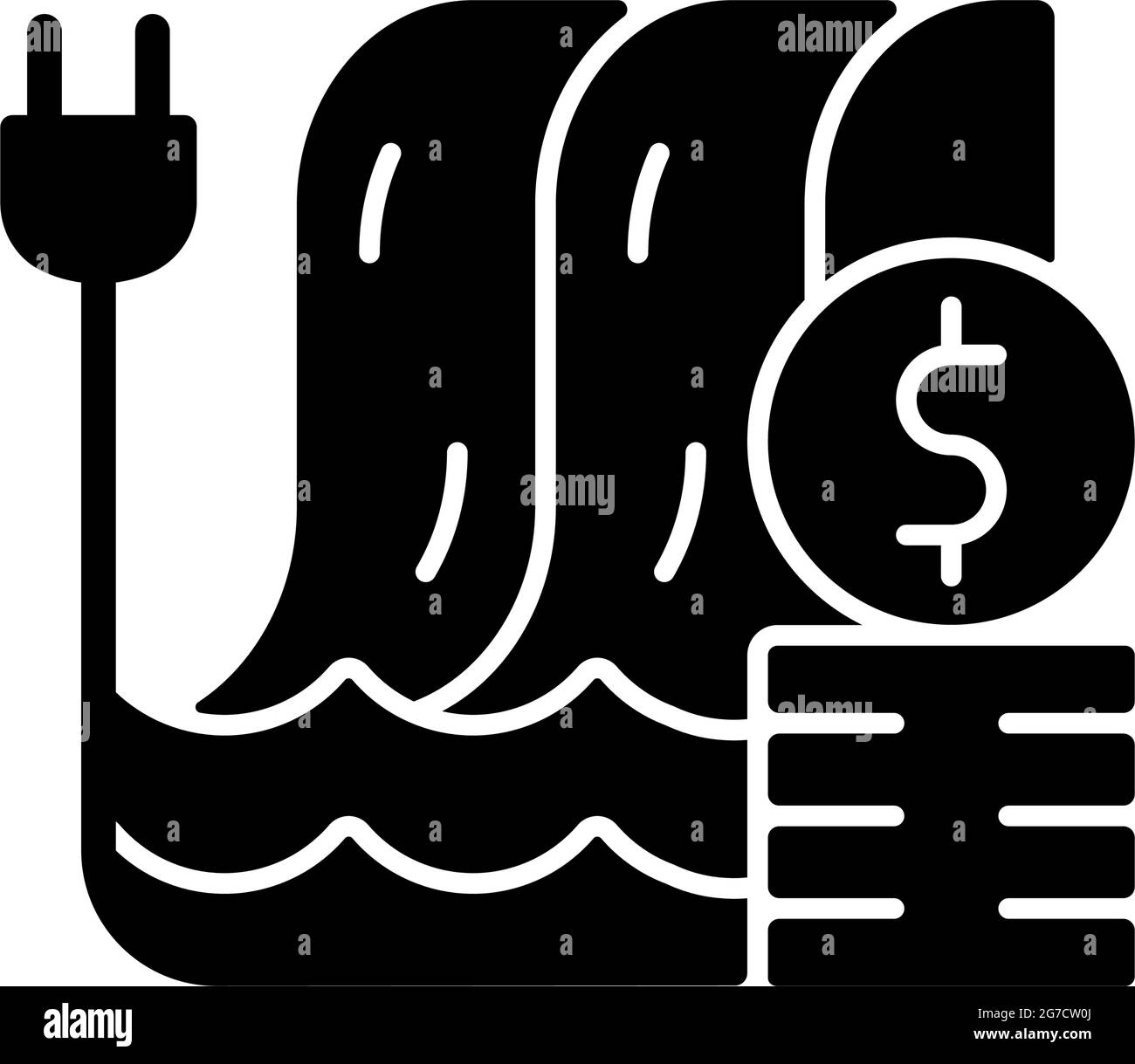 Hydropower pricing black glyph icon Stock Vector Image & Art - Alamy