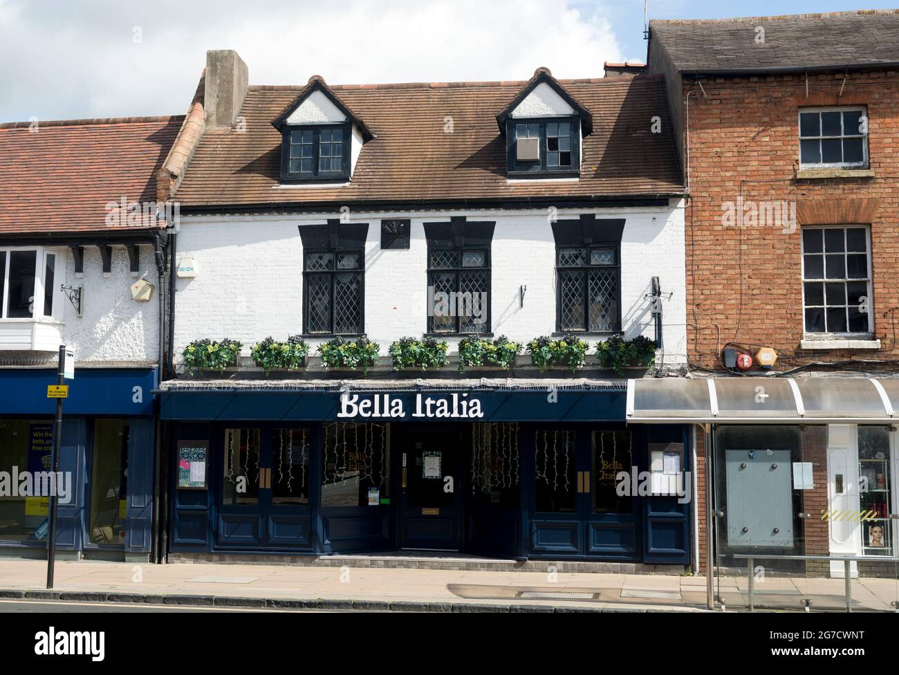 Bella Italia restaurant, Wood Street, Stratford-upon-Avon, Warwickshire, England, UK Stock Photo