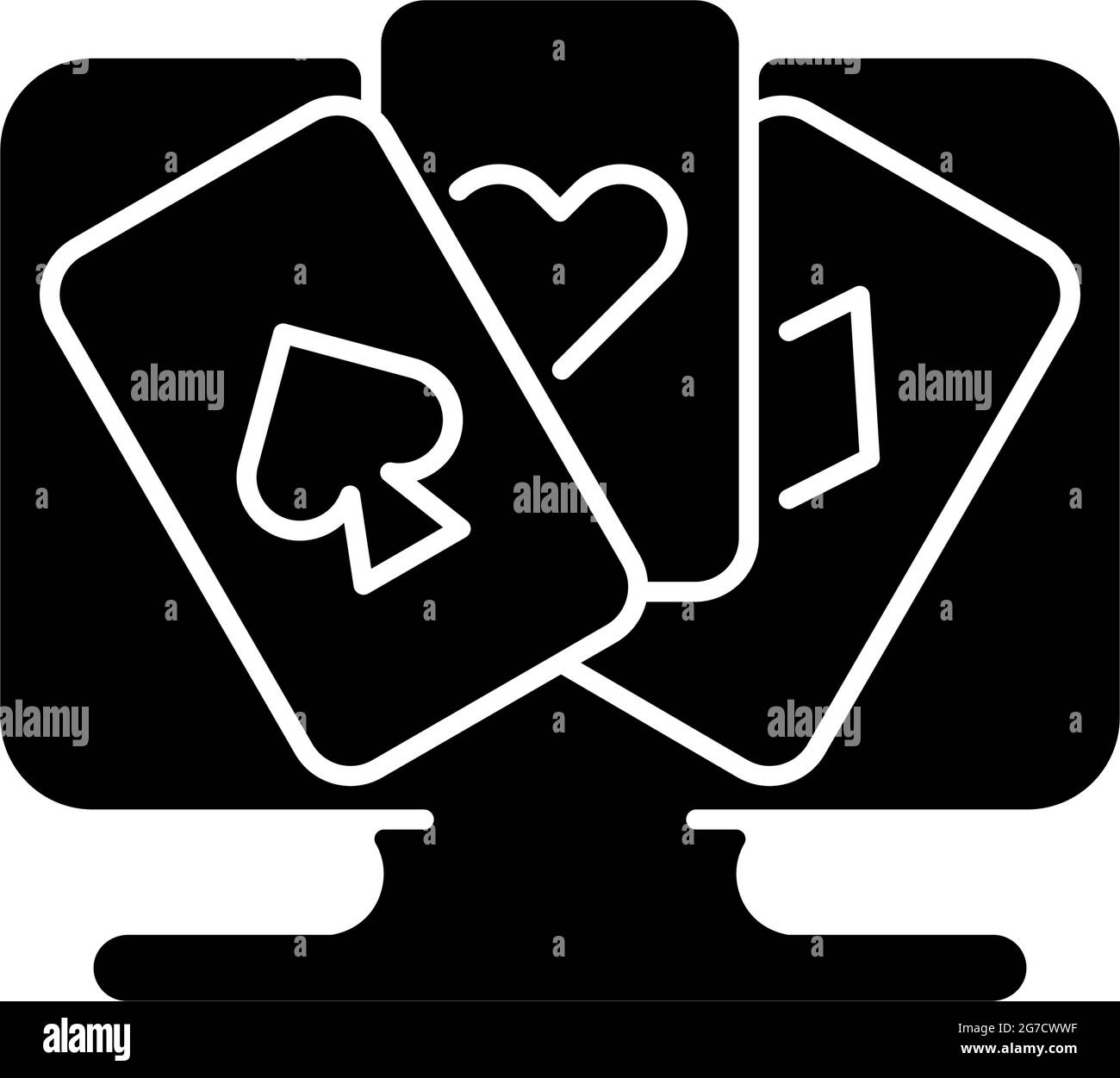 Card game black glyph icon Stock Vector Image & Art Alamy