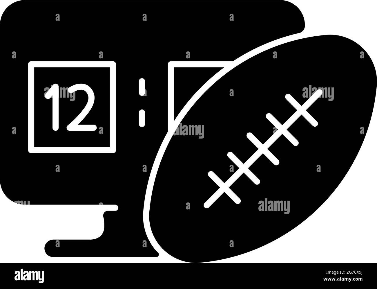 Online football games black glyph icon Stock Vector Image & Art Alamy