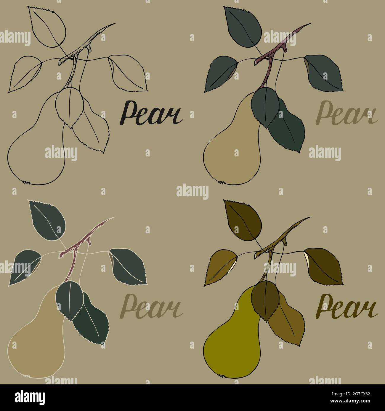 Pear Group Stock Vector Images - Alamy