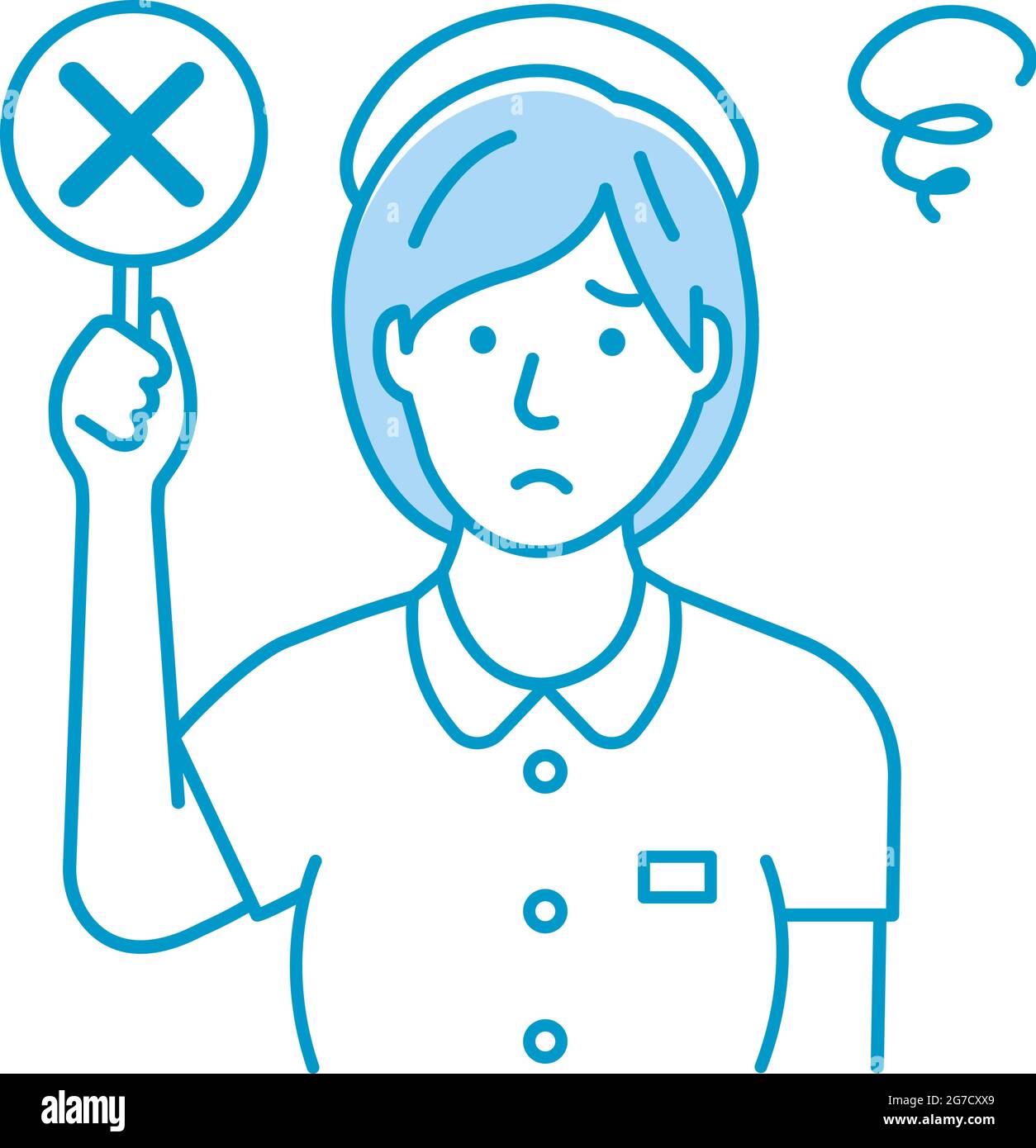 Nurse showing placard vector illustration Stock Vector