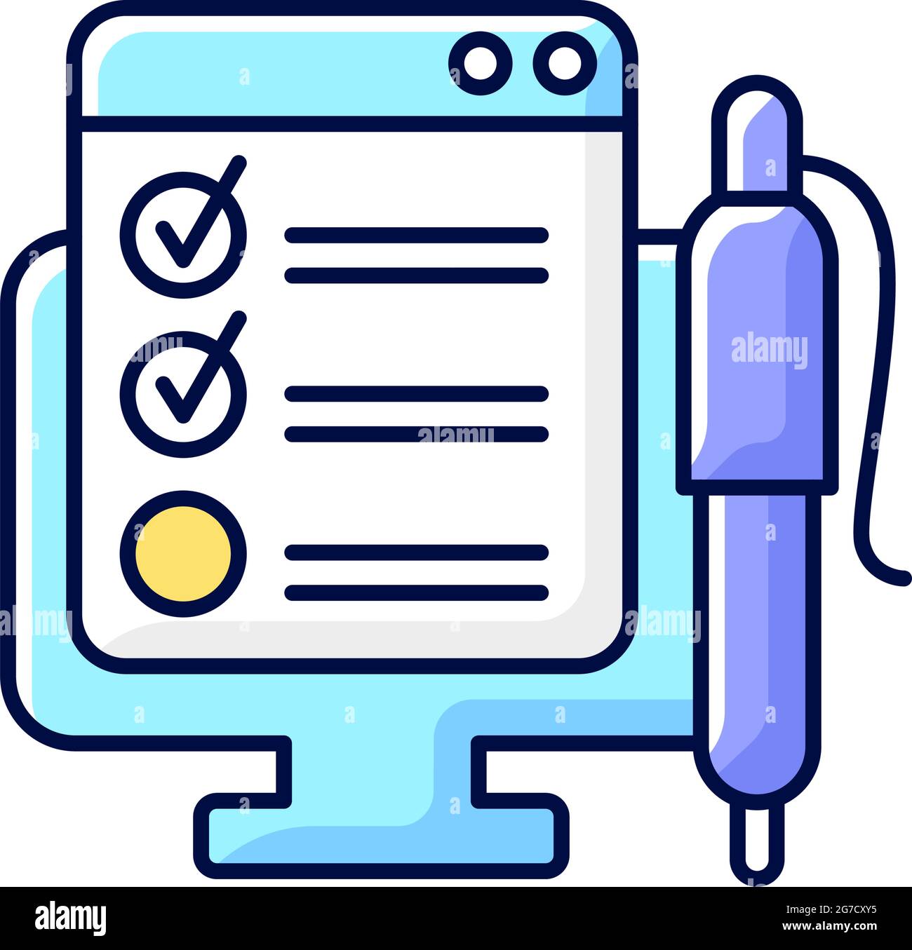 Online form RGB color icon Stock Vector Image & Art - Alamy