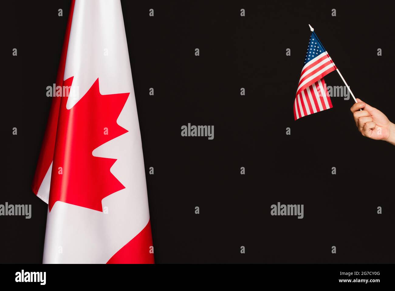 Canadian man holding canadian flag hi-res stock photography and images ...