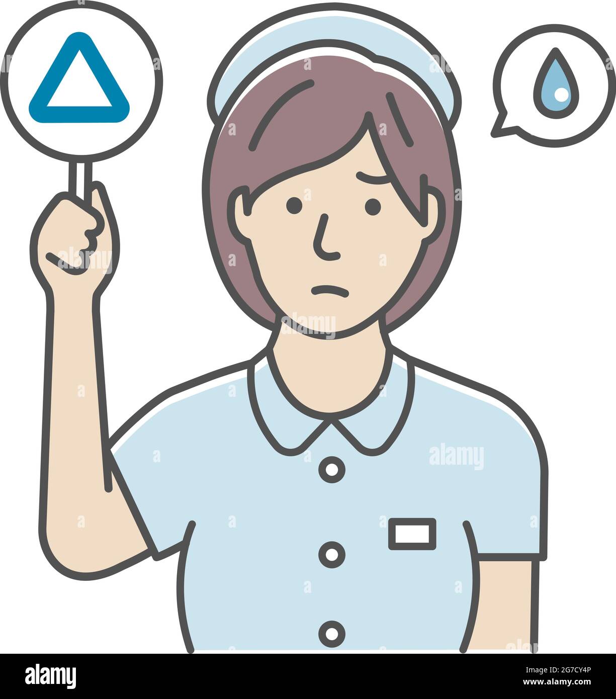 Nurse showing placard vector illustration Stock Vector