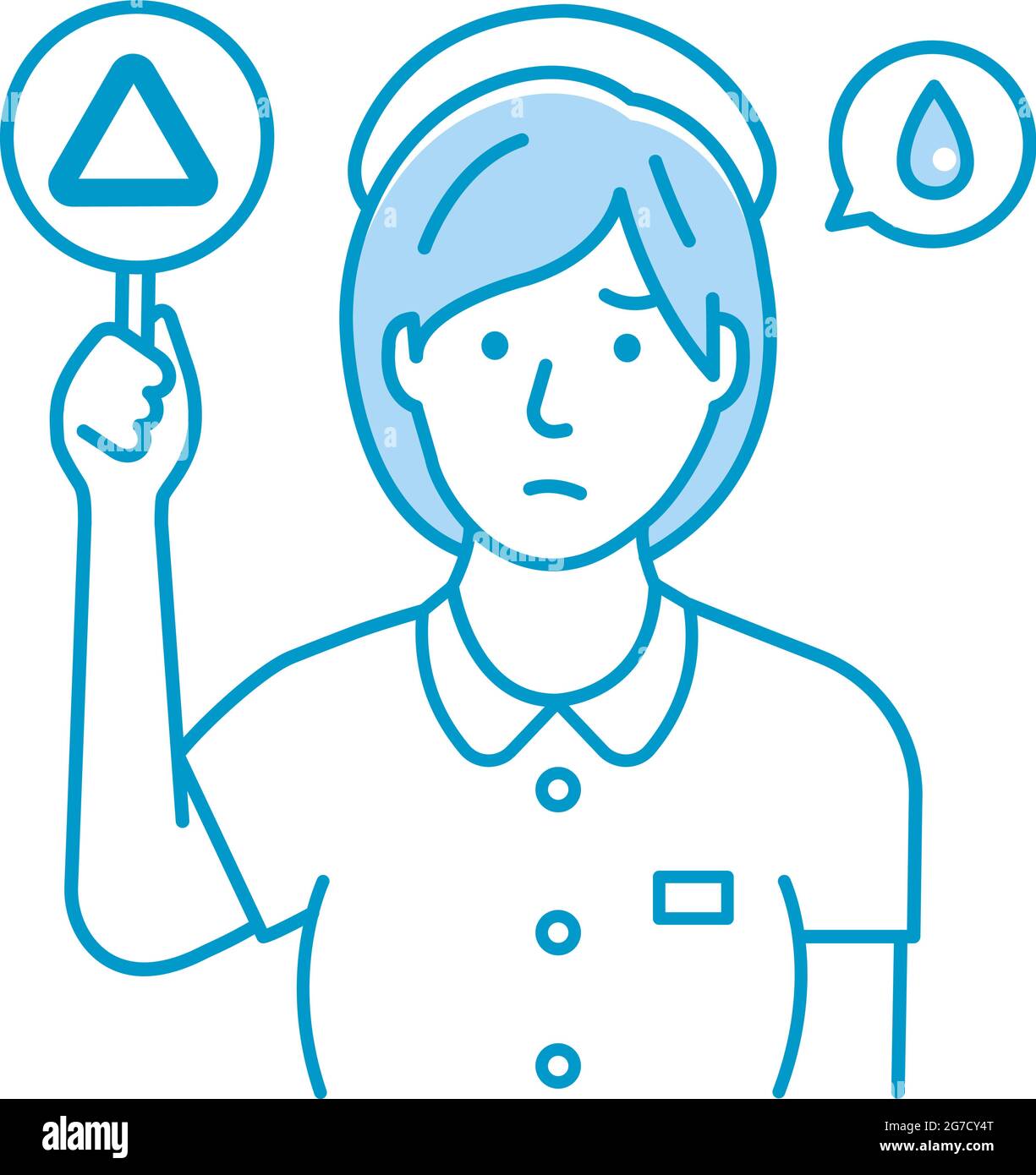 Nurse showing placard vector illustration Stock Vector