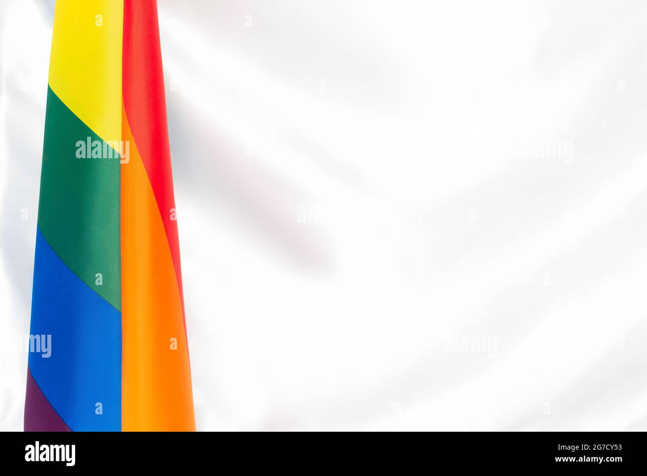 rainbow colors of lgbt flag on white background Stock Photo - Alamy