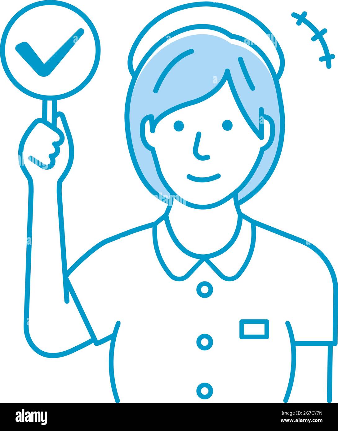 Nurse showing placard vector illustration Stock Vector