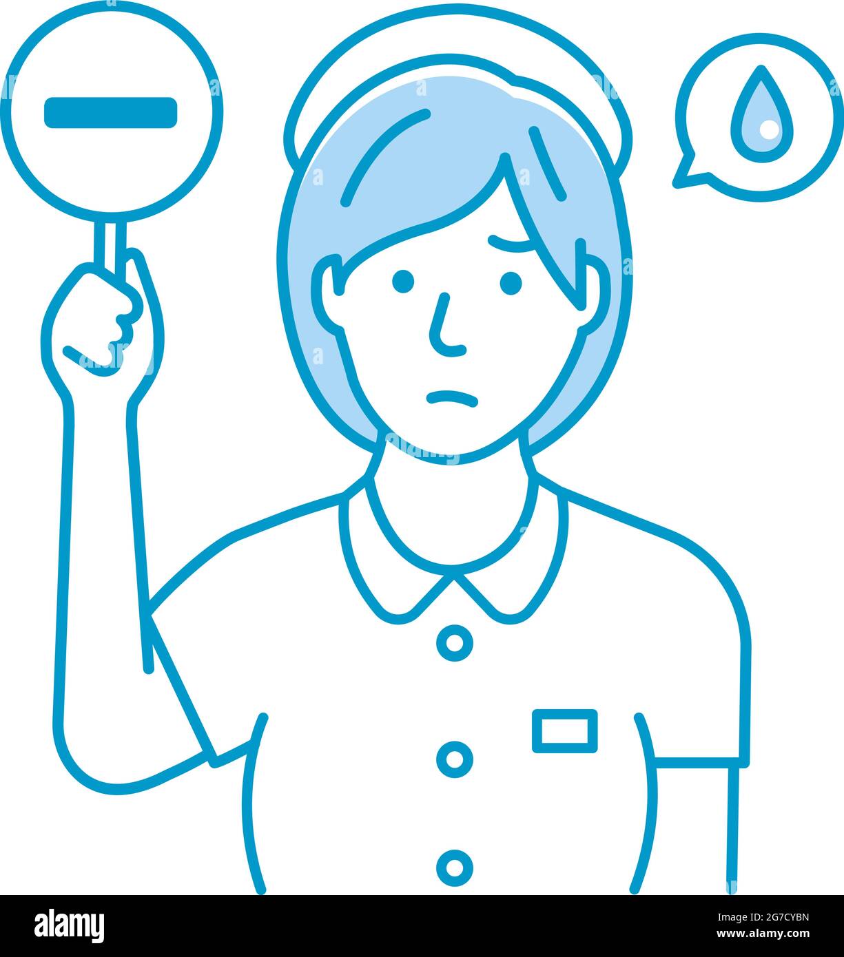 Nurse showing placard vector illustration Stock Vector