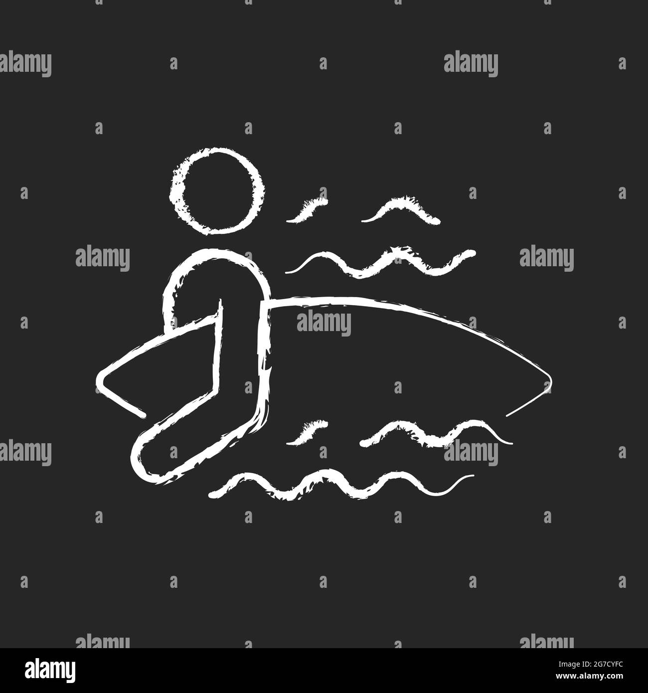 Entering the water with surfboard Stock Vector Images - Alamy