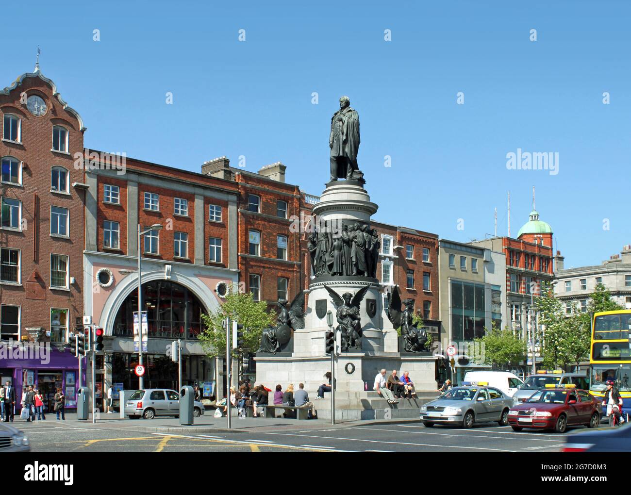 A photograph of  O'Connell Street in summer time. Dublin city, Ireland Stock Photo