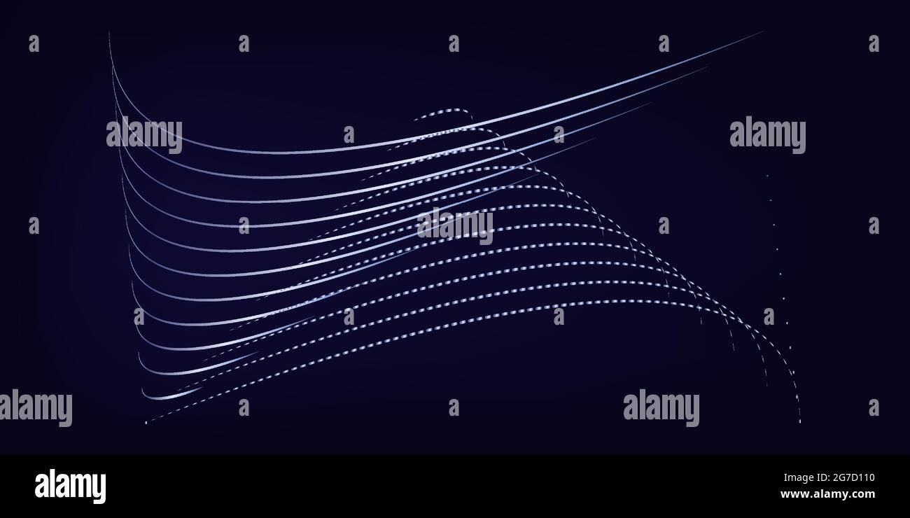 abstract blue background with linear golden gradient texture for your design Stock Vector