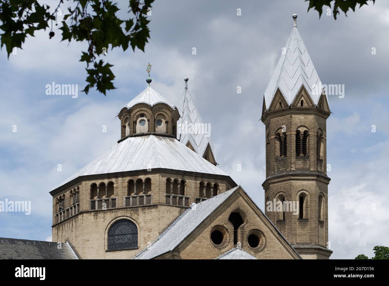 Basilica of the Holy Apostles, one of the twelve Romanesque churches in Cologne Stock Photo