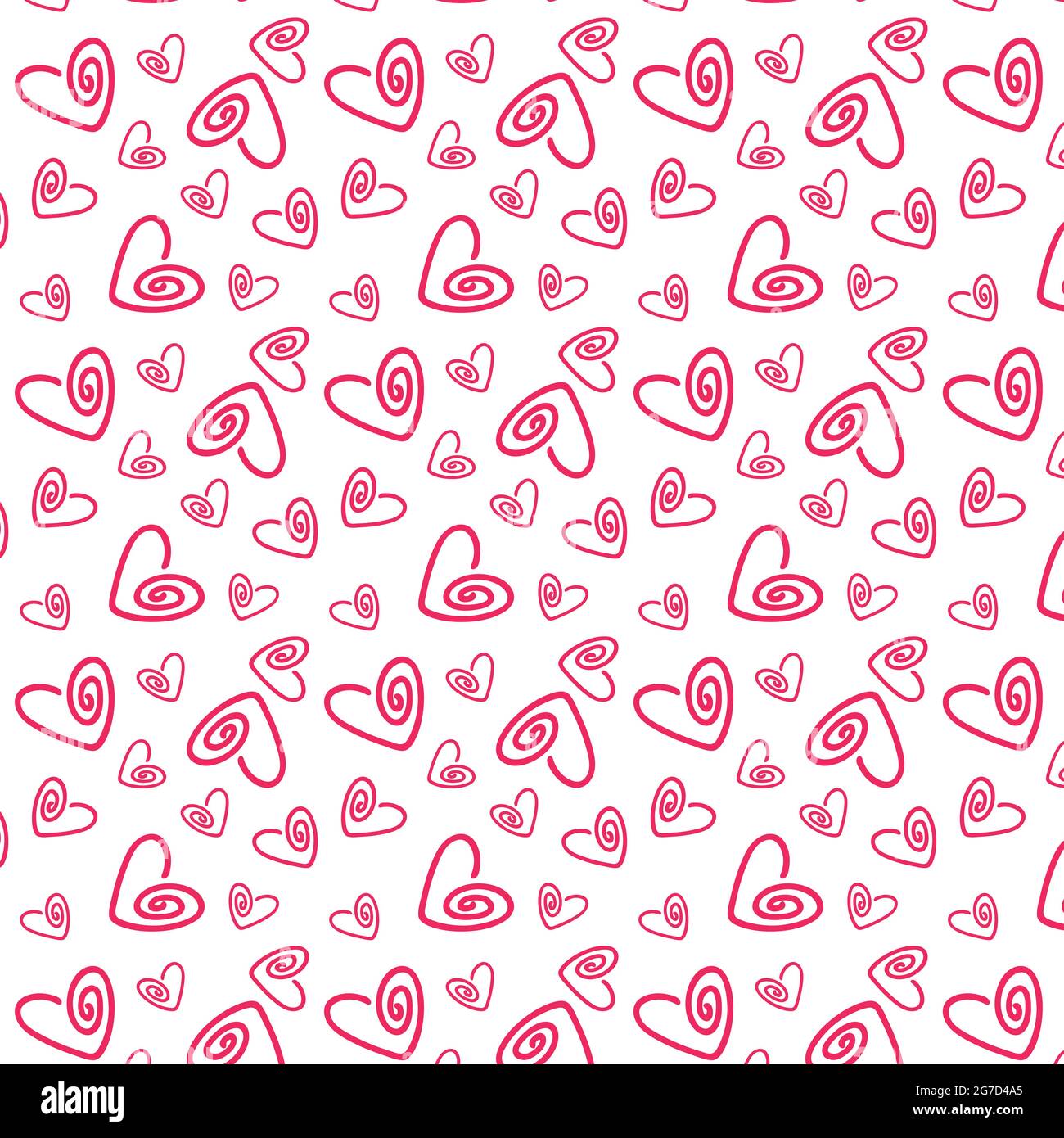 Pin Hearts Pattern Pink hearts pattern, hand drawing, Valentines Day, love. Vector ...