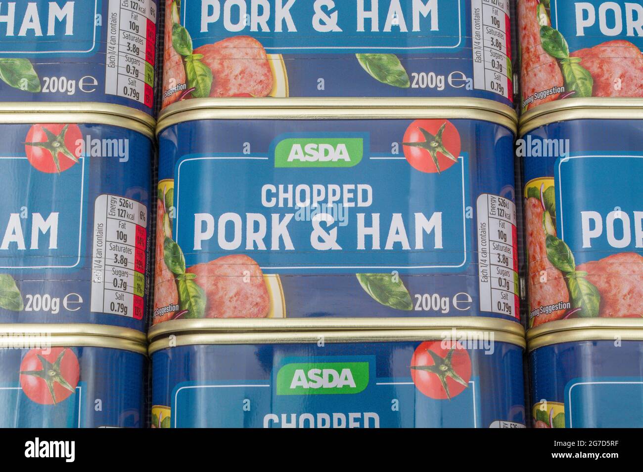 ASDA ownlabel chopped pork and ham tinned luncheon meat / Spam. For