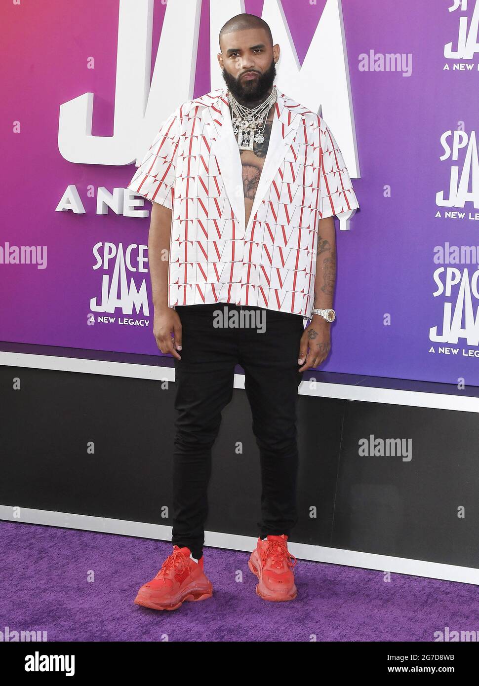 Joyner Lucas arrives at the SPACE JAM A NEW LEGACY World Premiere held