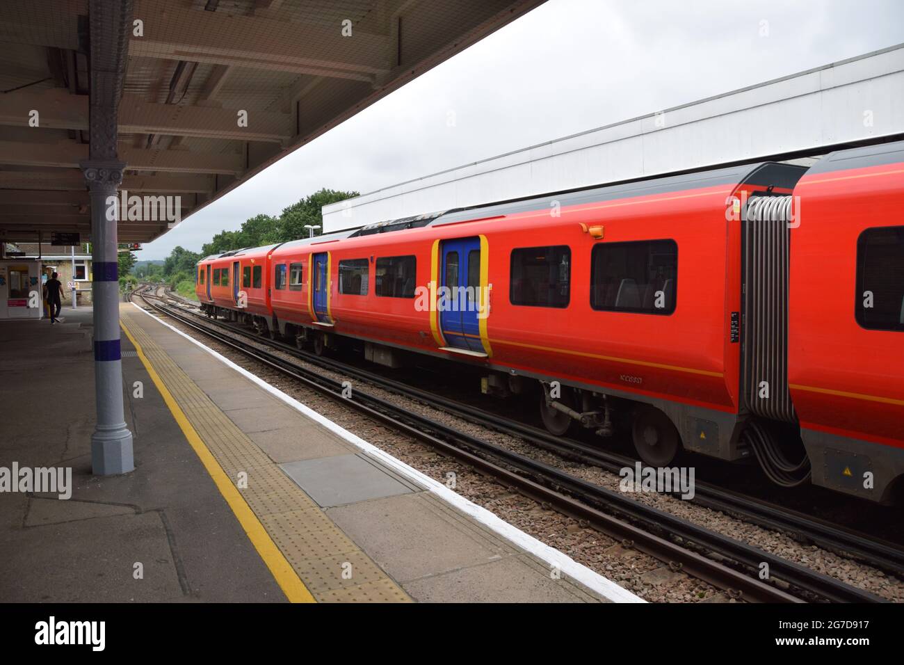 12/07/2021 Orpington Station UK South Eastern Trains are currently training drivers and familiarising staff with the British Rail Class 707 Desiro Cit Stock Photo
