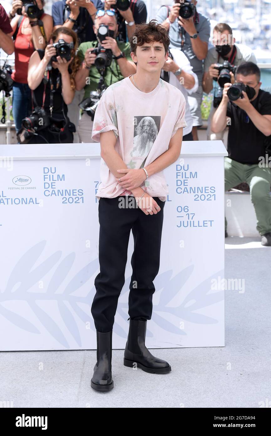 Timothee Chalamet In Baseball Hat & Sneakers At Cannes