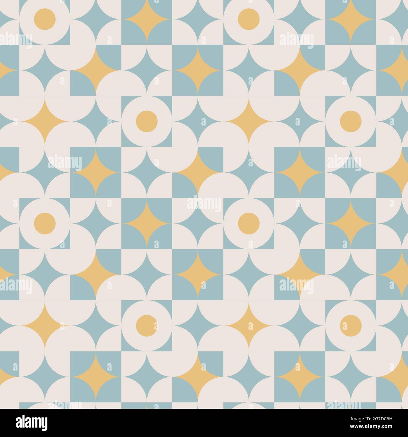 Minimal geometric pattern. Antique tile inspiration. For textile