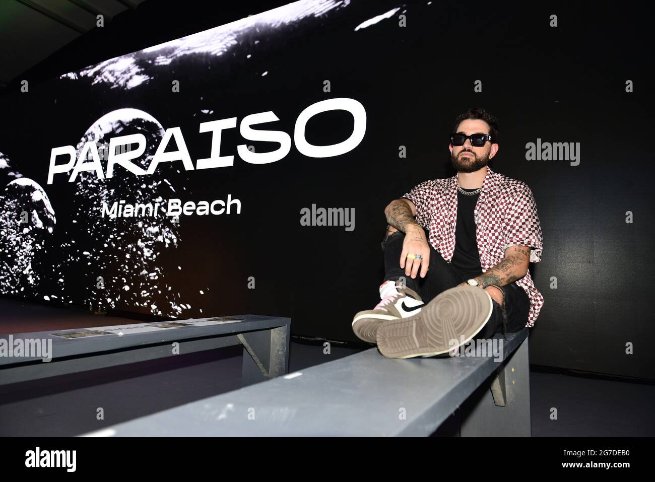 MIAMI BEACH, FLORIDA - JULY 11: Latin recording artist Morelli poses