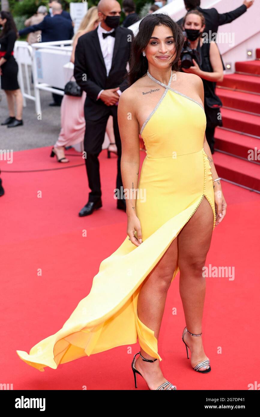 CANNES - JULY 12: Camélia Jordana arrives to the premiere of " THE