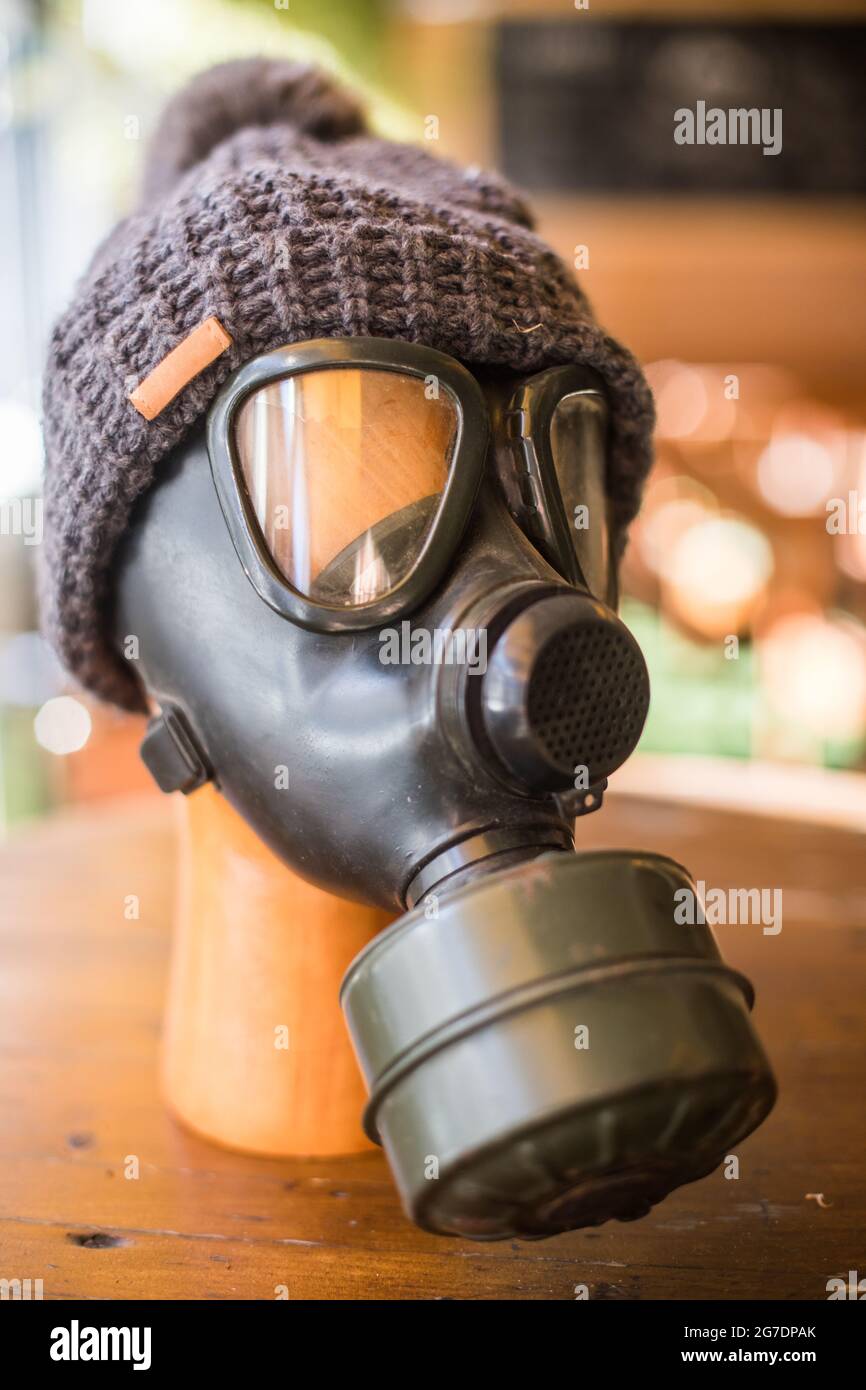 Close up shot of a gas mask on a dummy Stock Photo Alamy