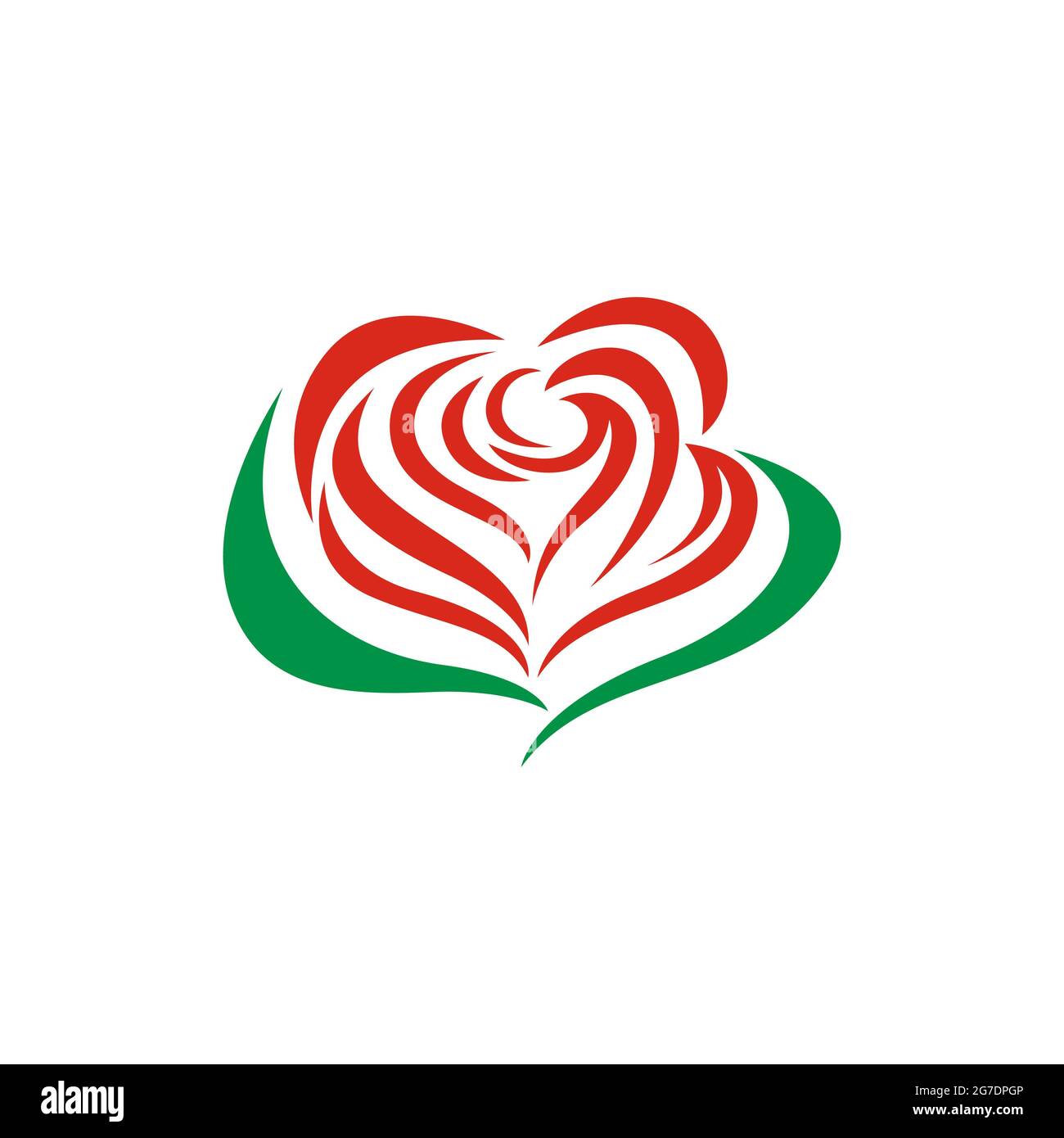 Rose flower Logo Template vector icon illustration Stock Photo - Alamy