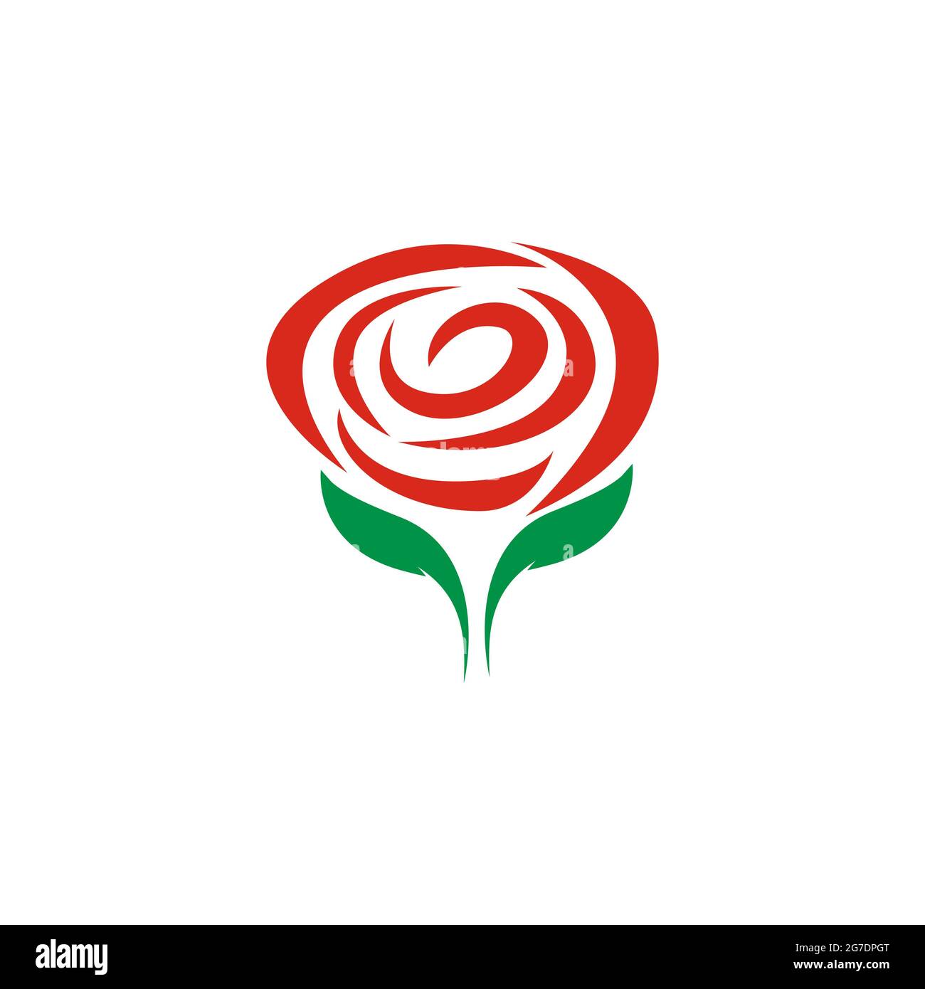 Rose flower Logo Template vector icon illustration Stock Photo - Alamy