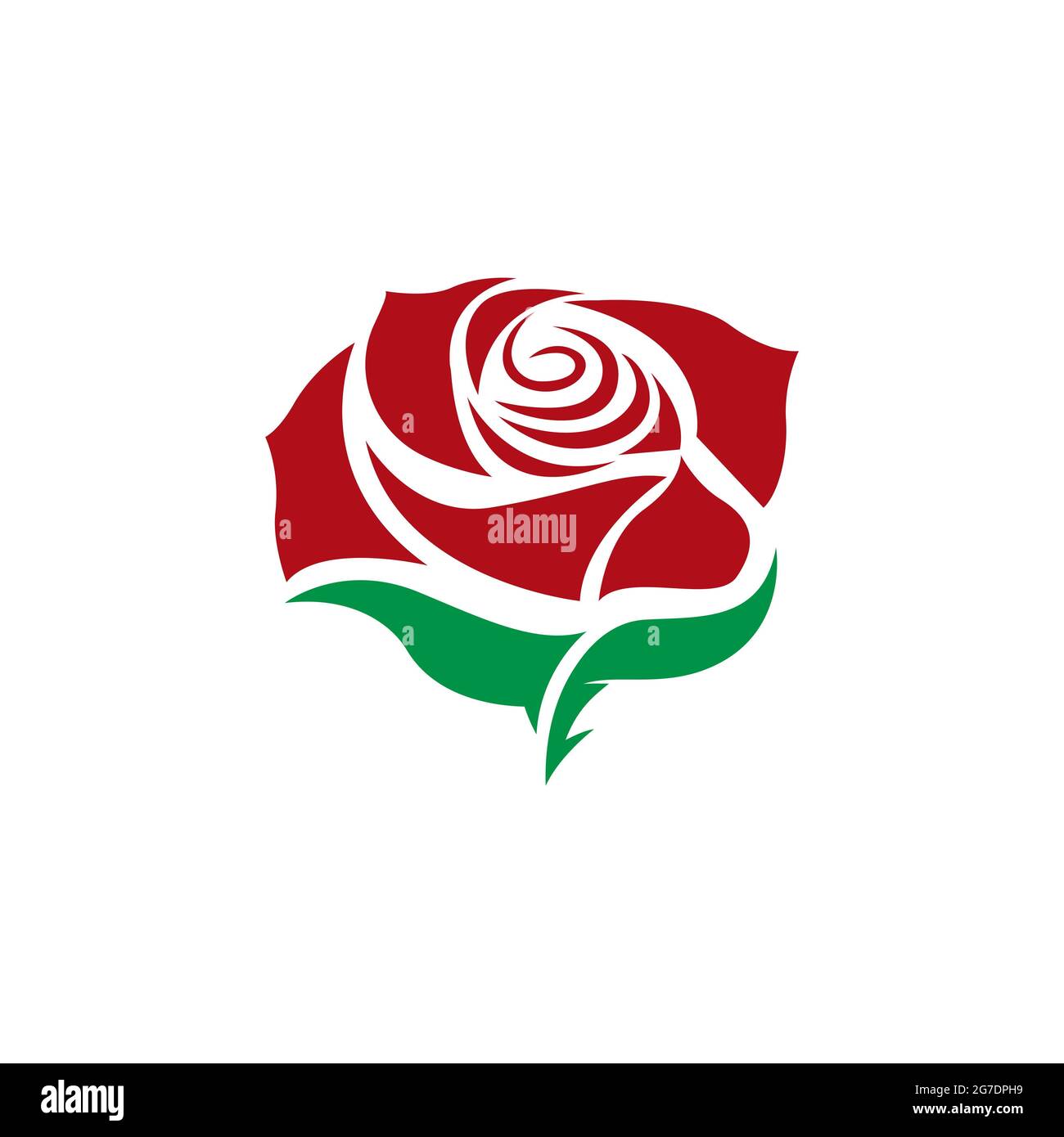 Rose flower Logo Template vector icon illustration Stock Photo - Alamy